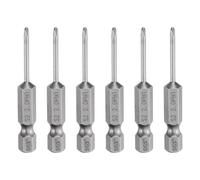 QUARKZMAN 6PCS #1 Punta Phillips PH1 Vástago Hexagonal 1/4" 2" (50mm) Largo Acero S2 Grado Punta Cabeza Cruzada Brocas Para Taladro Eléctrico Vástago De 0.08" (2mm)