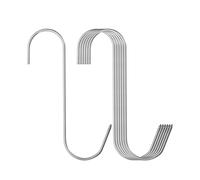 QUARKZMAN 6pcs 6" Ganchos para Carne de Acero Inoxidable 304 Gancho de Carnicero en Forma de S para Colgar Asar Fumar Costillas de Ternera BBQ (Carga Máxima 11 Libras)