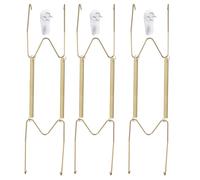 QUARKZMAN 6pcs Colgador de Platos 14 Pulgadas de Acero Inoxidable Invisible con Ganchos Decorativos de Pared y Protector de Punta para Platos Decorativos y Arte