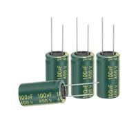 QUARKZMAN 6Pcs Condensador Electrolítico De Alta Frecuencia 100UF 400V Con Terminales Radiales De Aluminio 16 X 30mm Alta Corriente De Rizado Baja Impedancia
