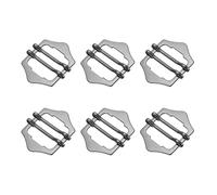 QUARKZMAN 6Pcs Correderas Ajustables de Metal, Clip Pasador Rodillo de Cinta de 20mm Hebilla Tri Glide para Chaleco, Traje, Pieza de Repuesto de Bolsa (Negro)