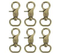 QUARKZMAN 6Pcs Gancho Giratorio, 20mm(3/4") Gancho De Disparo De Metal Resistente Para Correas, Bolsas, Cinturones Y Trabajos En Cuero, Bronce