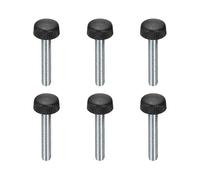 QUARKZMAN 6Pcs Perillas De Sujeción Estriadas 1/4"-20 UNC Con Vástago Roscado De 1.54" Perillass De Mariposa Para Reemplazo De Abrazaderas De Base De Sombrilla O Cortacésped Maquinaria