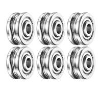 QUARKZMAN 6Pcs SG66ZZ-10 Rodamiento Guía De Bola Con Pista En U Profunda 6mm DI x 22mm DE x 10mm Ancho Doble Blindaje Pre-Lubricado GCr15 Rodamientos De Acero Alto En Carbono Cromado