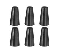QUARKZMAN 6Pcs Tapón Cónico de Goma Silicona, 7.8mm a 12.5mm Tapones Goma Sólida Alta Temperatura Silicona Para Tapones Agujeros, Pulverización, Protección Pintura, Negro, 22mm