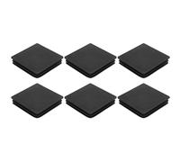 QUARKZMAN 6pcs Tapones de Plástico Cuadrados, 100x100mm Tapón Negro Plástico para Cubrir Tubos de 83-97mm de Diámetro Inserto Protector de Pies para Patas de Muebles Sillas Mesas Estante