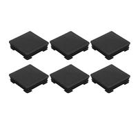 QUARKZMAN 6pcs Tapones de Plástico Cuadrados, 70x70mm Tapón Negro Plástico para Cubrir Tubos de 63-68mm de Diámetro Inserto Protector de Pies para Patas de Muebles Sillas Mesas Estante