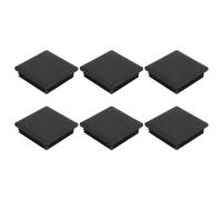 QUARKZMAN 6pcs Tapones de Plástico Cuadrados, 80x80mm Tapón Negro Plástico para Cubrir Tubos de 72-78mm de Diámetro Inserto Protector de Pies para Patas de Muebles Sillas Mesas Estante
