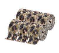 QUARKZMAN 6Uds Autoadhesivo Imitación Diamante Cinta Cristal Diamante Ostentoso Tiras con 2mm Imitación Diamante para Bricolaje Artes Creación BODa Fiesta Coche, Leopardo Patrón