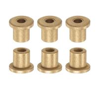 QUARKZMAN 6uds Brida Rodamiento Manguito 4mm Diámetro 8mm OD 10mm Longitud 2mm Brida Grosor Bronce Buje Auto-Lubricantes Bujes Manguito para Industriales Equipos