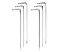 QUARKZMAN 6uds Torx Hexagonal Llaves, T20 Alto Carbono Acero Extra Largo Brazo Torx Hexagonal Llave L Forma Estrella Llaves para Automoción Césped Equipo y Motor Refacción