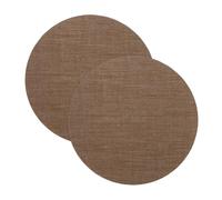 QUARKZMAN 7.1" Pantalla Redonda Difusora De Luz, Anti Deslumbramiento Cubierta De Lámpara Tela Difusora Para Lámpara De Mesa Downlight Foco, Color Café 2pcs