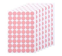 QUARKZMAN 7 Hojas/378PCS Pegatinas Autoadhesivas para Tapar Agujeros de Tornillos, 2.1cm/0.83" Tapones Autoadhesivos de PVC para Muebles, Armarios de Madera, Paredes, Color Rosa