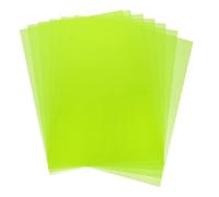 QUARKZMAN 7 Hojas De Plástico De Colores A4 Transparentes Película Ámbar Gel De Corrección De Color Filtro De Luz Impermeable 11.7 x 8.3 Hoja para Manualidades DIY (Amarillo Fluorescente)