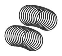 QUARKZMAN 70mm x 63,8mm x 3,1mm Nitrilo Goma Juntas Tóricas x 20uds Redondo Junta Arandela para Grifo Plomería Reparación Sellado Conexión [Negro]