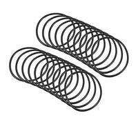 QUARKZMAN 70mm x 63mm x 3.5mm Nitrilo Goma Juntas Tóricas x 20uds Redondo Junta Arandela para Grifo Plomería Reparación Sellado Conexión [Negro]