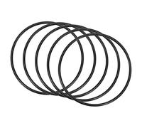QUARKZMAN 70mm x 64mm x 3mm Nitrilo Goma Juntas Tóricas x 5uds Redondo Junta Arandela para Grifo Plomería Reparación Sellado Conexión [Negro]