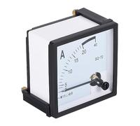 QUARKZMAN 72 x 72 x 58mm Amperímetro Analógico de CA,1 Pieza Montaje Cuadrado en Panel con Tornillo para Aplicaciones Electrónicas y Circuitos Automotrices, Blanco Negro
