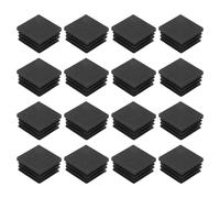 QUARKZMAN 76pcs Tapones de Plástico Cuadrados, 30x30mm Tapón Negro Plástico para Cubrir Tubos de 24-28mm de Diámetro Inserto Protector de Pies para Patas de Muebles Sillas Mesas Estante