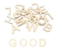QUARKZMAN 78 Pcs Letras De Madera 1.57"/4CM Letras De Madera Para Manualidades Letras En Bloque Sin Acabar Para Decoración Del Hogar DIY Decoración De Pared Aprendizaje De Ortografía