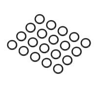 QUARKZMAN 7mm x 5mm x 1mm Nitrilo Goma Juntas Tóricas x 20uds Redondo Junta Arandela para Grifo Plomería Reparación Sellado Conexión [Negro]
