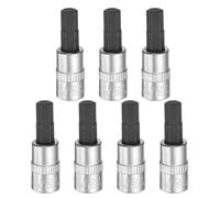 QUARKZMAN 7pcs Juego Brocas H6 Para Enchufe Cuadrado 1/4" Extensión Métrica Brocas Impacto Juego Destornilladores Poder S2 Y CR-V Brocas Plateado Y Negro