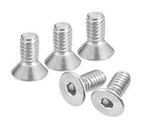 QUARKZMAN #8-32x3/8" Plana Avellanada Hueca Cabeza Tornillos, 50uds 304 Inoxidable Acero Hexagonal Zócalo Plana Cabeza Tornillos, Completa Rosca, Avellanados Pernos