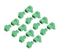 QUARKZMAN 8 Juegos De Conectores De Bloque Terminal Con Tornillos De 2 Pines, Paso De 3.81mm/0.15 Pulgadas Macho Para Montaje En PCB 300V 8A Bloque Terminal Verde Conector Para Proyectos