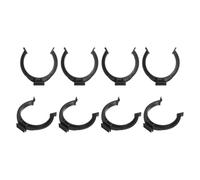 QUARKZMAN 8 patas niveladoras de plástico para clips de cocina, topes para patas de muebles, rodapiés, zócalo, clip, nivelador para sofá, armario, mesa, color negro