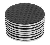 QUARKZMAN 8 Pcs Almohadillas para Muebles Fieltro Y EVA, 3" (75mm) Redondas Protectores Madera Autoadhesivos para Proteger Suelos Madera, Patas Mesa, Gris+Negro
