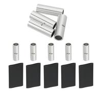 QUARKZMAN 8 Pcs Conectores Empalmes Sin Aislar 6AWG Conectores Para Cables De Cobre Estañado BN14 Con 8 PCS Terminaciones Tubulares Termocontraíbles 3:1 Para Crimpar Cables Eléctricos