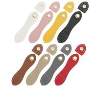 QUARKZMAN 8 Pcs de Hebillas Cierres de Botón Coser en Pestañas de Cuero Cierres para Monedero Bolsas Haciendo Suministros Artesanía(Blanco/Rosa/Amarillo/Negro/Marrón/Caqui/Gris Oscuro/Rojo)
