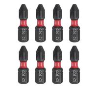 QUARKZMAN 8 Pcs Punta de Destornillador Pz2 con Hexagonal de 1/4" Longitud de 25 Mm/1" con Imán Phillips Ranurado Hex Bits Punta de Destornillador Bits de Acero S2 Brocas Eléctrica