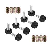 QUARKZMAN 8 Pez Piedini Regolabili Filettatura M8 1.38 X 0.91 Piedini Livellamento con 8 Pez Dadi Di Accoppiamento 0.98" Antiscivolo Protettore Pavimento per Tavolo Sedia Armadio