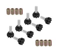 QUARKZMAN 8 Pezzi Livellatori Regolabili Filettatura M8 33 X 20 Mm Piedini Livellamento A Vite con 8 Pezzi Dadi Di Accoppiamento 20 Mm Antiscivolo Protettore Pavimento per Tavolo Sedia