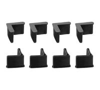 QUARKZMAN 8 piezas 1,38 x 1,38 pulgadas pies de goma cubiertas de patas en forma de L almohadillas de ángulo de muebles tapas de patas tapas de extremo, protección del suelo, hierro antideslizante