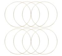 QUARKZMAN 8 Piezas Aros Atrapasueños Aros de Metal Aros Florales Dorados | para Manualidades, de 10 Pulgadas, Aros de Macramé para Hacer Coronas, Suministros para Hacer Colgadores de Plantas
