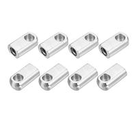 QUARKZMAN 8 Piezas Brida Pie Resorte Gas M8 Cabeza Cuadrada Plata | Accesorio de Conversión Neumática para Puntal, para Tragaluz, Caja de Herramientas, Cubierta de Motor