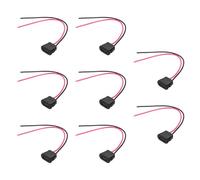 QUARKZMAN 8 Piezas Conector Tipo C Hembra Chasis 2 Pines Cable, 5V 3A Cuadrado USB-C Hembra Zócalo A Pigtail Terminal Impermeable Cable De Extensión para PC, Lámparas LED, Laptop 4"