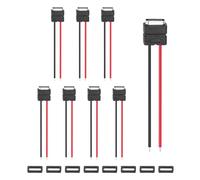 QUARKZMAN 8 Piezas Conector Tipo C Hembra Para Panel Impermeable, Socket Montable Con Anillo De Goma Y Cable Desnudo De 2 Pines Para Instalación De Puerto De Carga USB-C DIY.