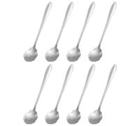 QUARKZMAN 8 Piezas Cucharas De Flores De Acero Inoxidable 5 Pulgadas Forma De Pensamiento Cuchara Pequeña De Café Cuchara De Postre Para Espresso Azúcar Pastel Plata