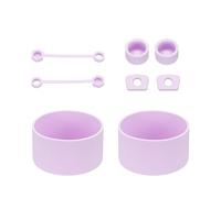 QUARKZMAN 8 Piezas De Accesorios De Para Taza Stanley De 30/40oz, Incluye 2 Tapas Para Pajita, 2 Tapones Antifugas Para Abertura De Pajita, 2 Tapones Antifugas,2 Fundas, Color Lila Claro