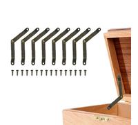 QUARKZMAN 8 Piezas De Bisagras De Soporte Para Tapa Plegables De Hierro Giratorias De 180 Grados Bisagras De Retención Color Bronce