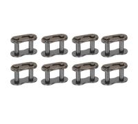 QUARKZMAN 8 Piezas de Enlaces Conectores para Cadena de Rodillos 10B-1, Paso de 15.875mm, de Acero al Carbono, Enlace Maestro de Conexión de Cadena