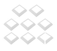 QUARKZMAN 8 Piezas De Faldón De Poste, Fundas De Base De Poste De Plástico De 4"x4" Estilo Dividido Mangas Para Cubrir Columnas De Porche Barandilla De Escalera Cerca, Blanco