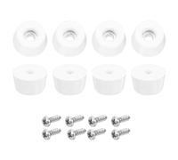 QUARKZMAN 8 Piezas de Patas de Goma para Mueble, Almohadillas Redondas de 10mm de Alto x 17mm de Ancho con Arandela y Tornillos