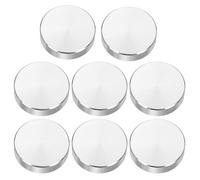 QUARKZMAN 8 Piezas Disco Aluminio Redondo con Rosca M6 Diámetro 25mm Adaptador para Mesa De Cristal Muebles Mesas De Café Plateado
