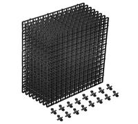 QUARKZMAN 8 Piezas Divisor para Acuario, 30 X 30 Cm Rejilla De Plástico para Difusor De Luz con Clip De Ventosa Y Copa De Succión para Acuario, Negro