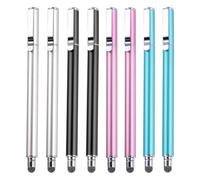 QUARKZMAN 8 Piezas Lápices Estilográficos para Pantallas Táctiles Estilógrafo Capacitivo Universal Sensibilidad para Teléfono Tableta Dispositivo De Pantalla Táctil Negro Rosa Plateado Azul