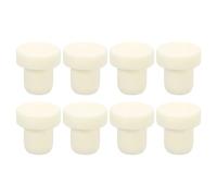 QUARKZMAN 8 Tapones en Forma de T, Tapón de Corcho Reutilizable de 0.75 Pulgadas de Diámetro para Botellas de Vino, Cerveza, Bebidas y Manualidades, Color Blanco